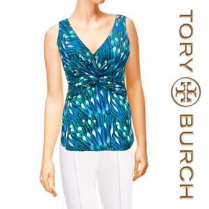 Tory Burch Twist Front Sleeveless Blouse